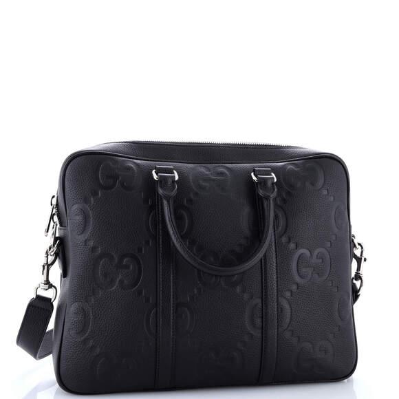 Convertible Briefcase Jumbo Gg Embossed #221186G12B - Picture 2 of 6